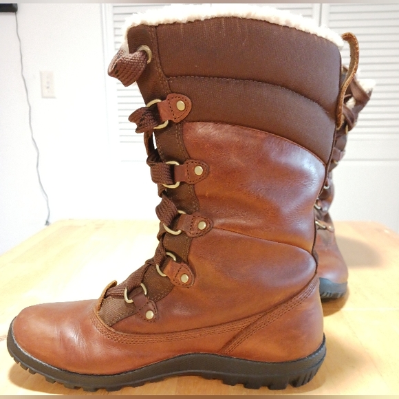Timberland Women's Mount Hope Tan and Brown Winter Boots 9.5 Lined - Picture 2 of 14